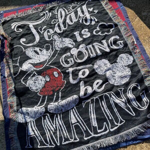 Disney Mickey Mouse ‘Today is going to be amazing’ tapestry blanket